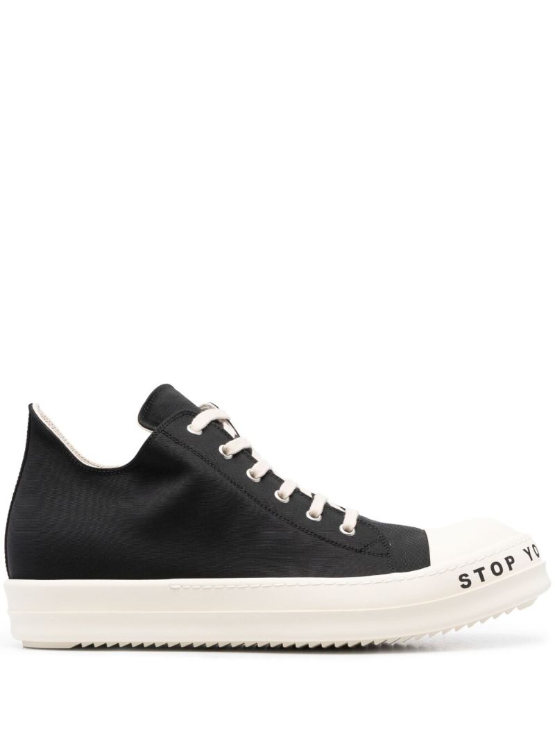 Black Stop Your Breath Ramones Sneakers