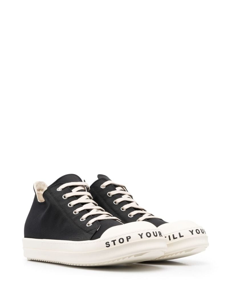 Black Stop Your Breath Ramones Sneakers
