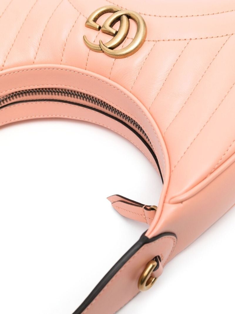Orange Gg Marmont Mini Leather Shoulder Bag