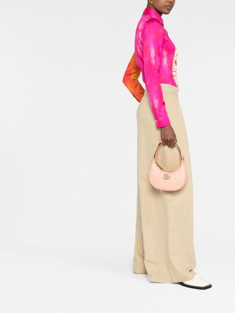 Orange Gg Marmont Mini Leather Shoulder Bag