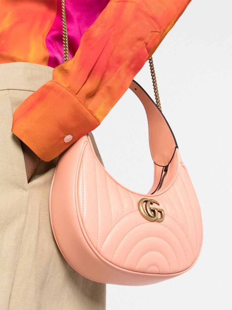 Orange Gg Marmont Mini Leather Shoulder Bag