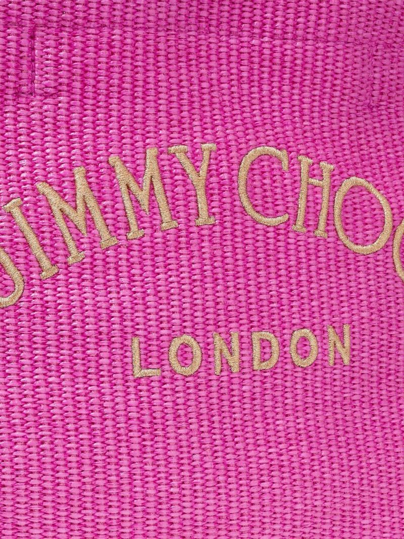 Pink Beach Woven Tote Bag