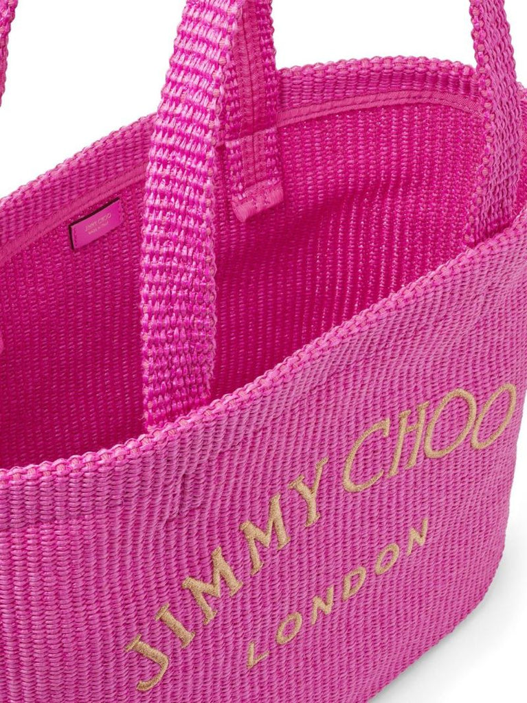 Pink Beach Woven Tote Bag