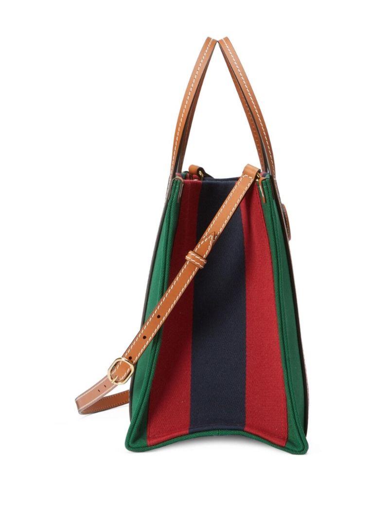 Green Logo Patch Tote Bag