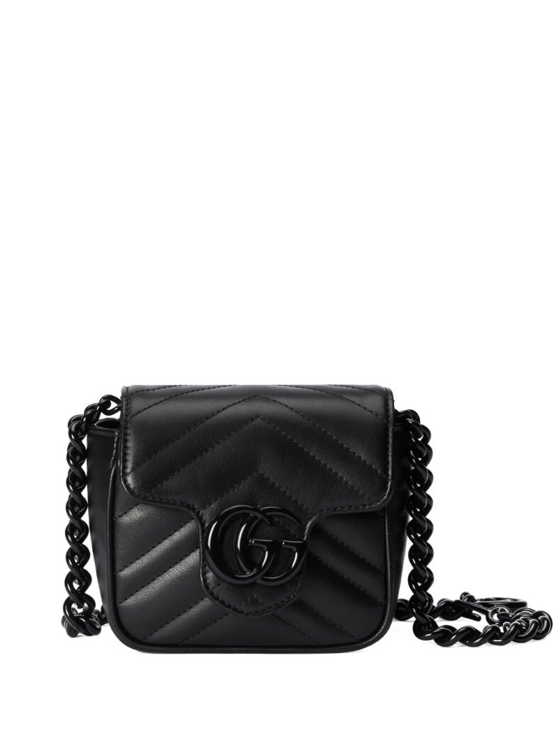 Black MatelassÃ_x0083_Â© Leather Cross Body Bag