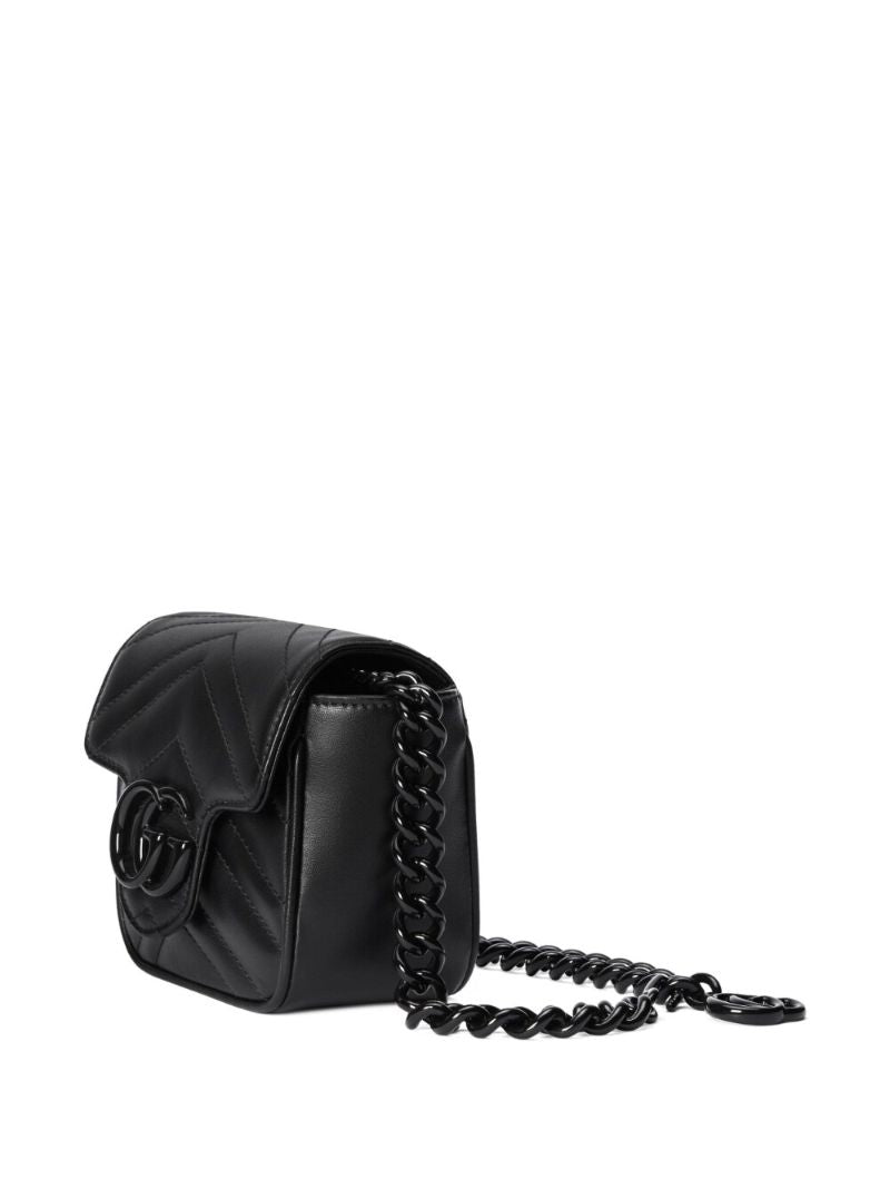 Black MatelassÃ_x0083_Â© Leather Cross Body Bag
