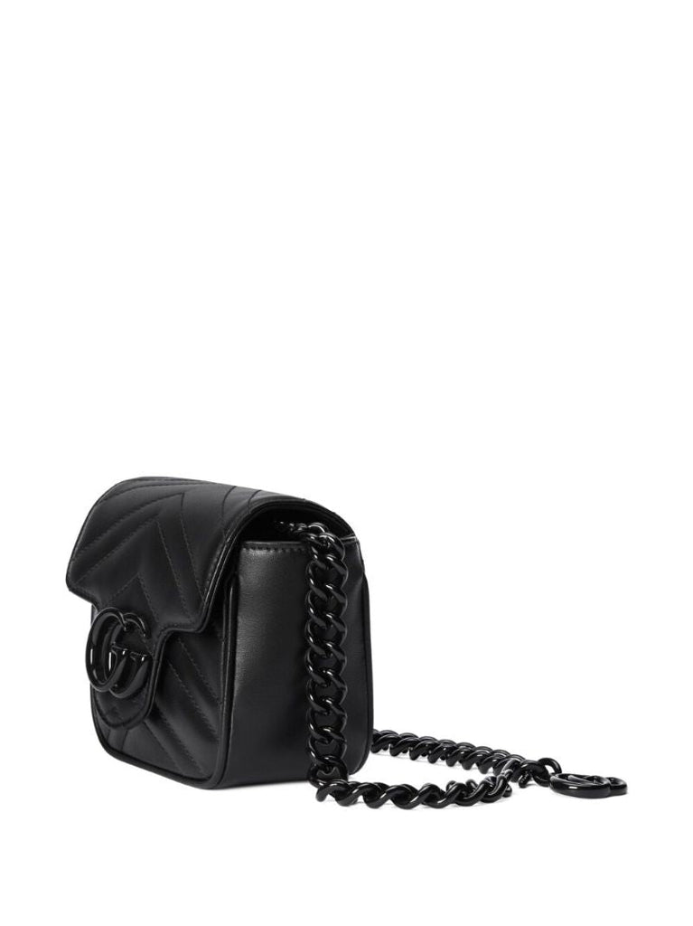 Black MatelassÃ_x0083_Â© Leather Cross Body Bag