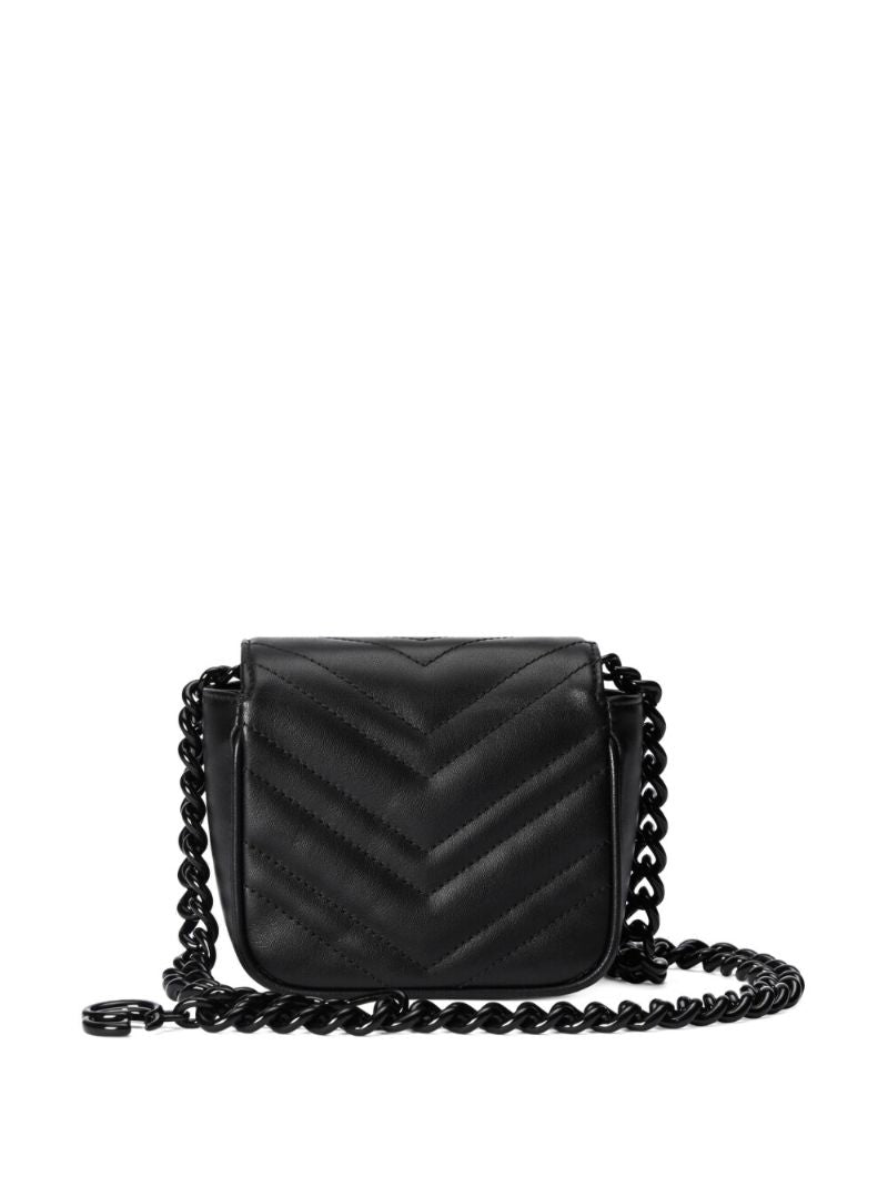 Black MatelassÃ_x0083_Â© Leather Cross Body Bag