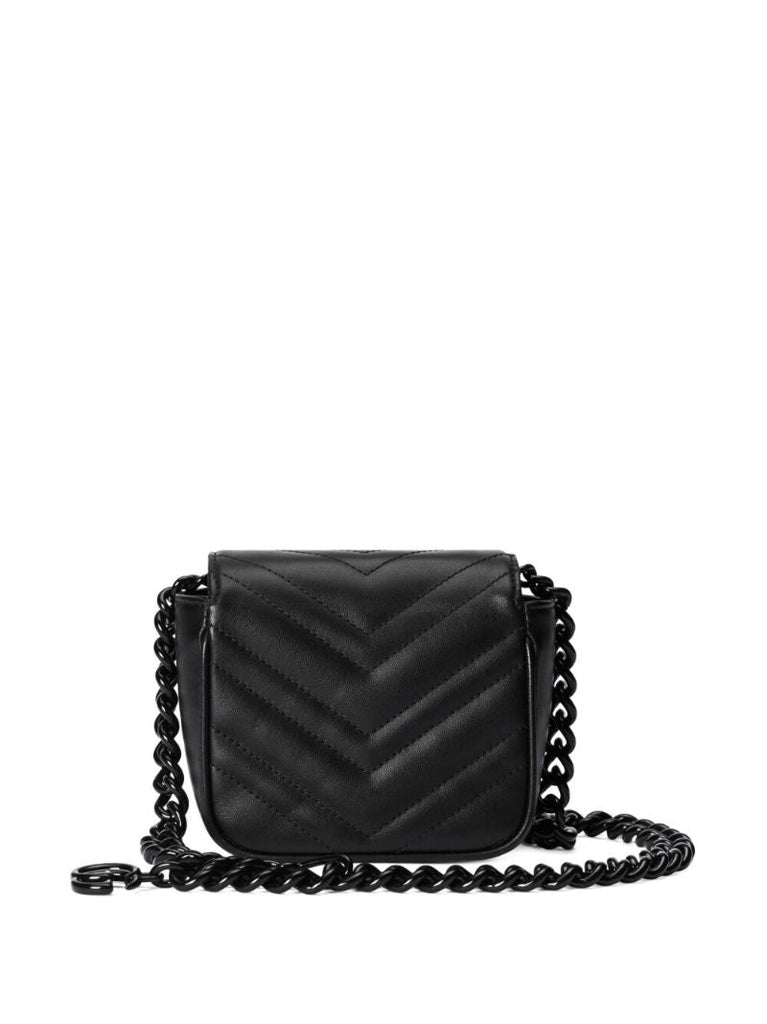 Black MatelassÃ_x0083_Â© Leather Cross Body Bag