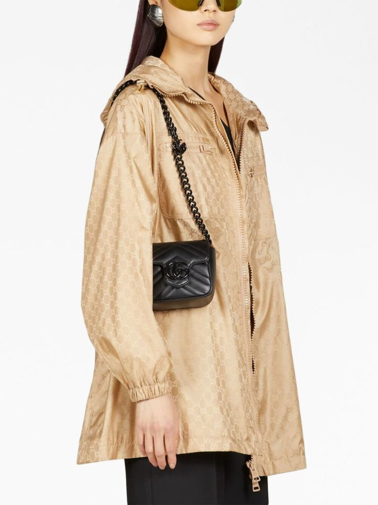 Black MatelassÃ_x0083_Â© Leather Cross Body Bag