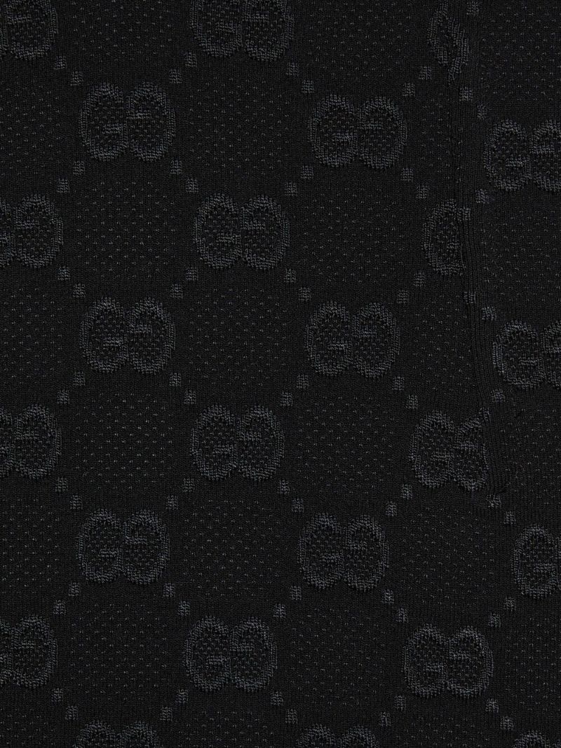 Black Gg Monogram Midi Skirt
