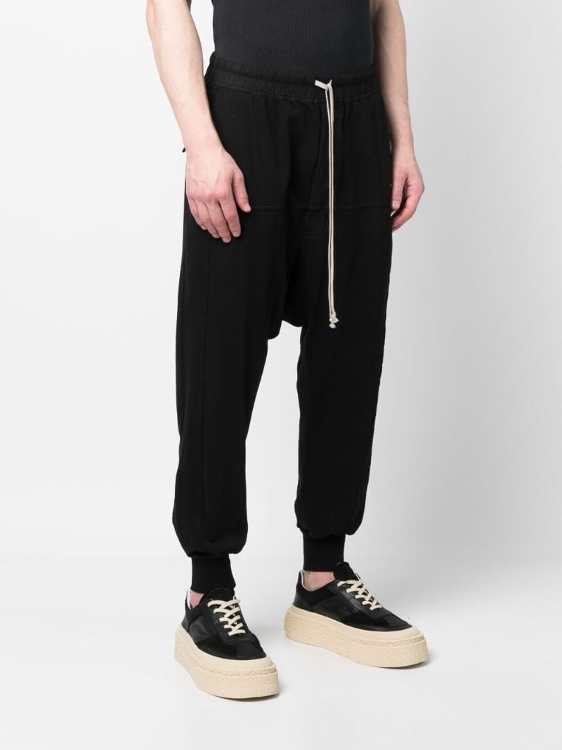 Black Drop Crotch Track Pants