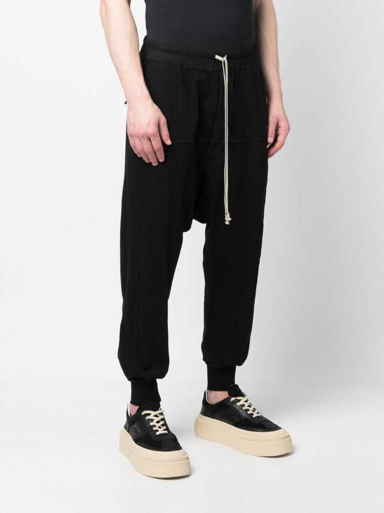 Black Drop Crotch Track Pants