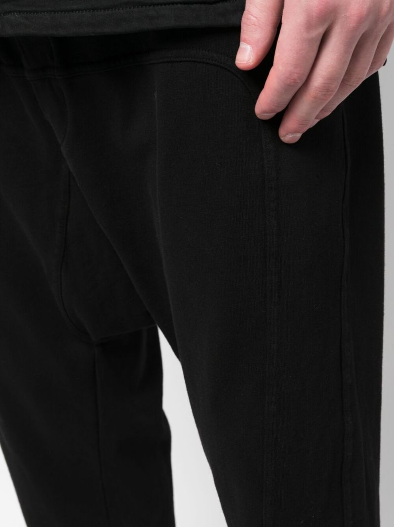Black Drop Crotch Track Pants