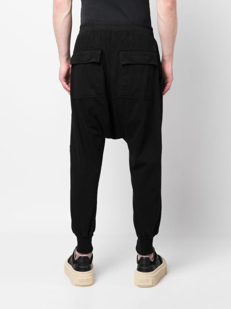 Black Drop Crotch Track Pants