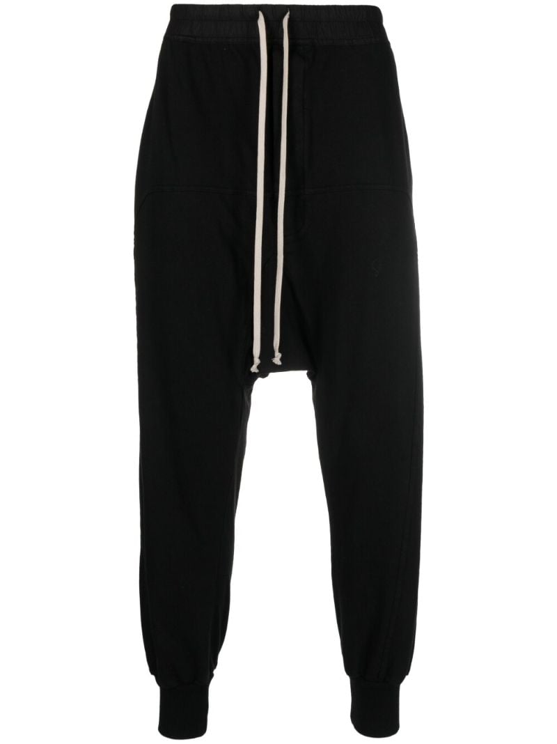 Black Drop Crotch Track Pants