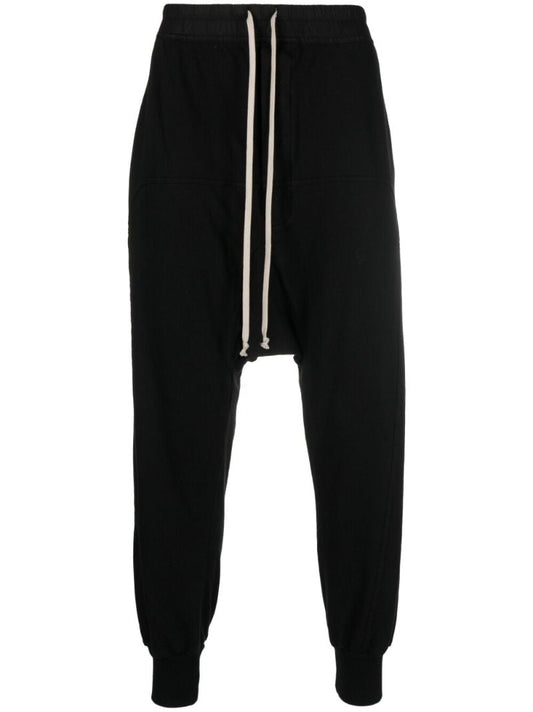Black Drop Crotch Track Pants
