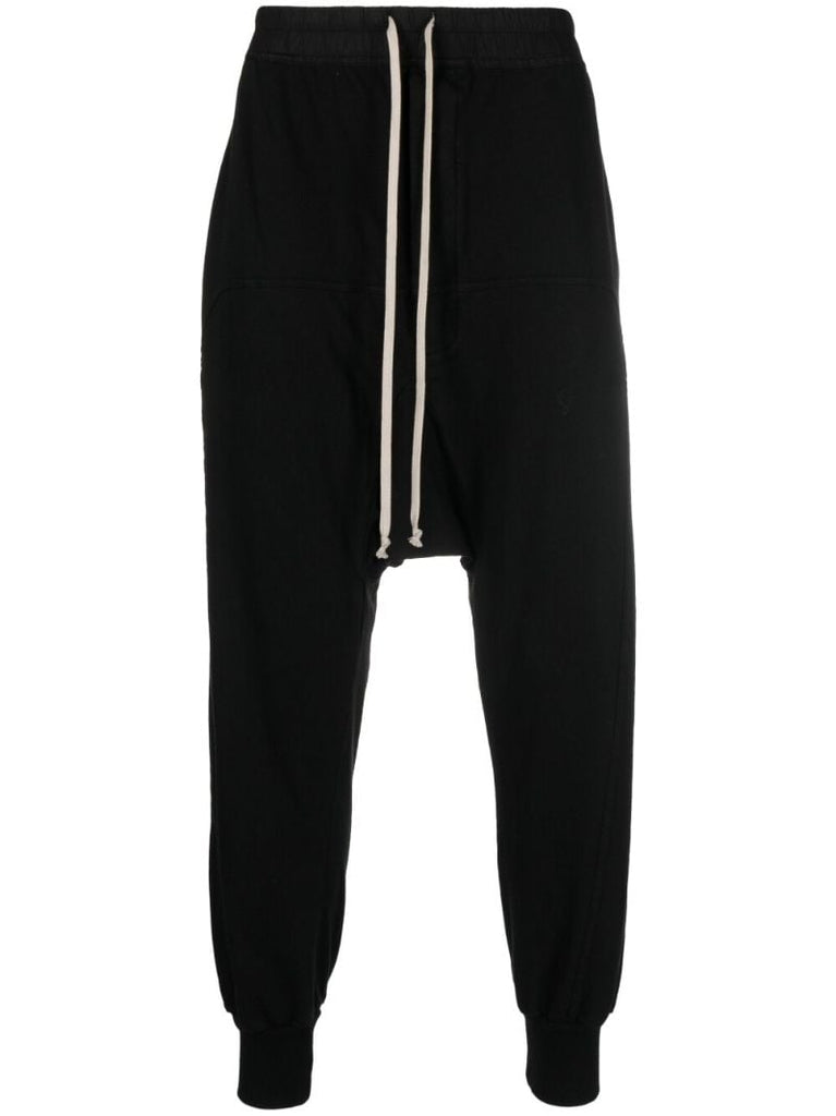 Black Drop Crotch Track Pants