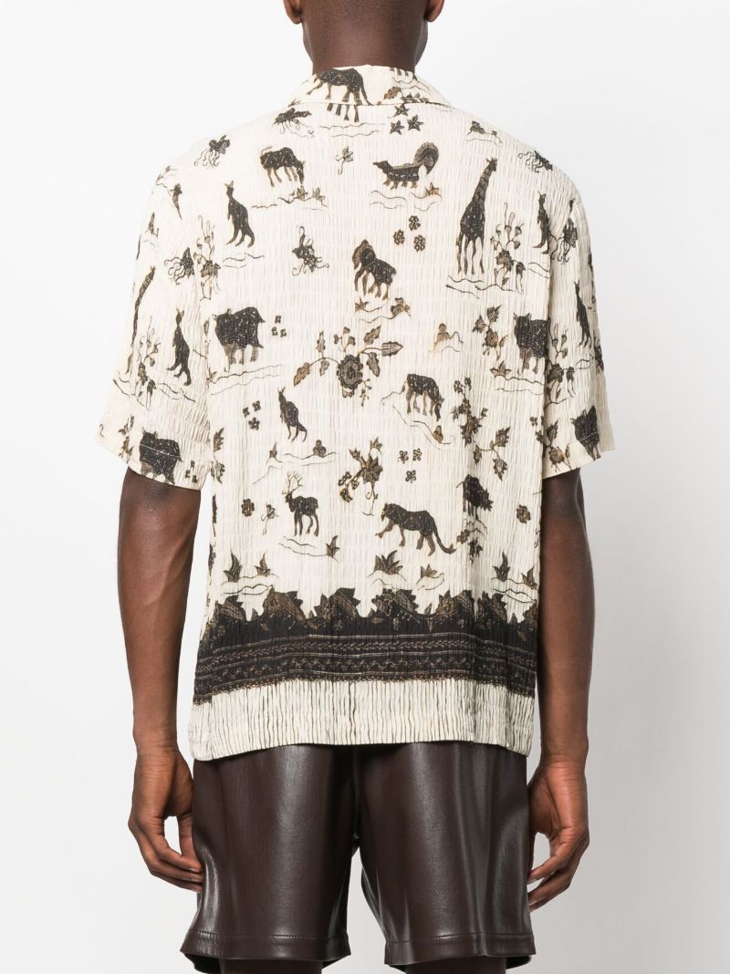 Neutral Graphic Print Short Sleeve Shirt