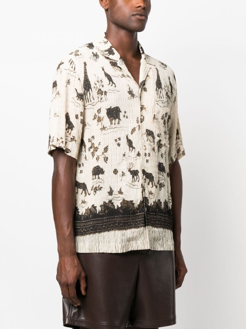 Neutral Graphic Print Short Sleeve Shirt
