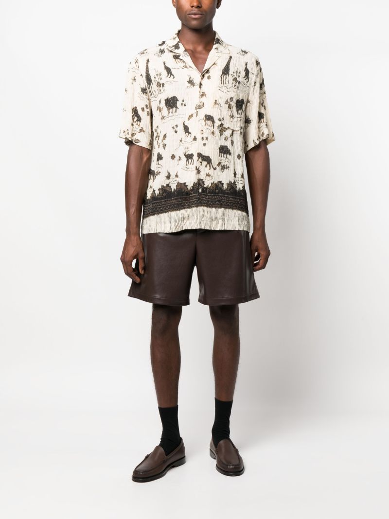 Neutral Graphic Print Short Sleeve Shirt