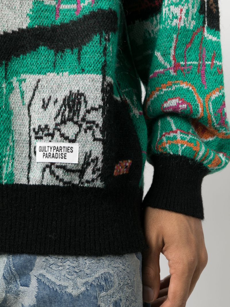 X Jean-michel Basquiat Black Jacquard Sweater