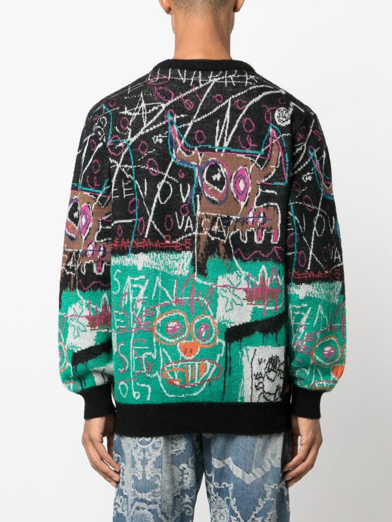 X Jean-michel Basquiat Black Jacquard Sweater