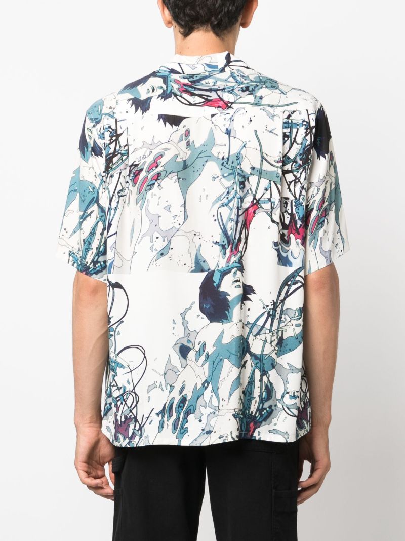 White Ghost in the Shell-print Shirt