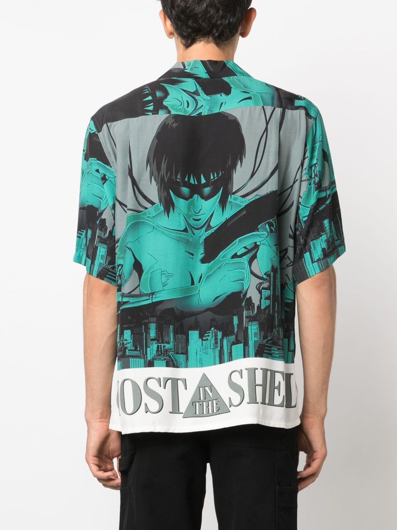 Green Ghost in the Shell-print Shirt