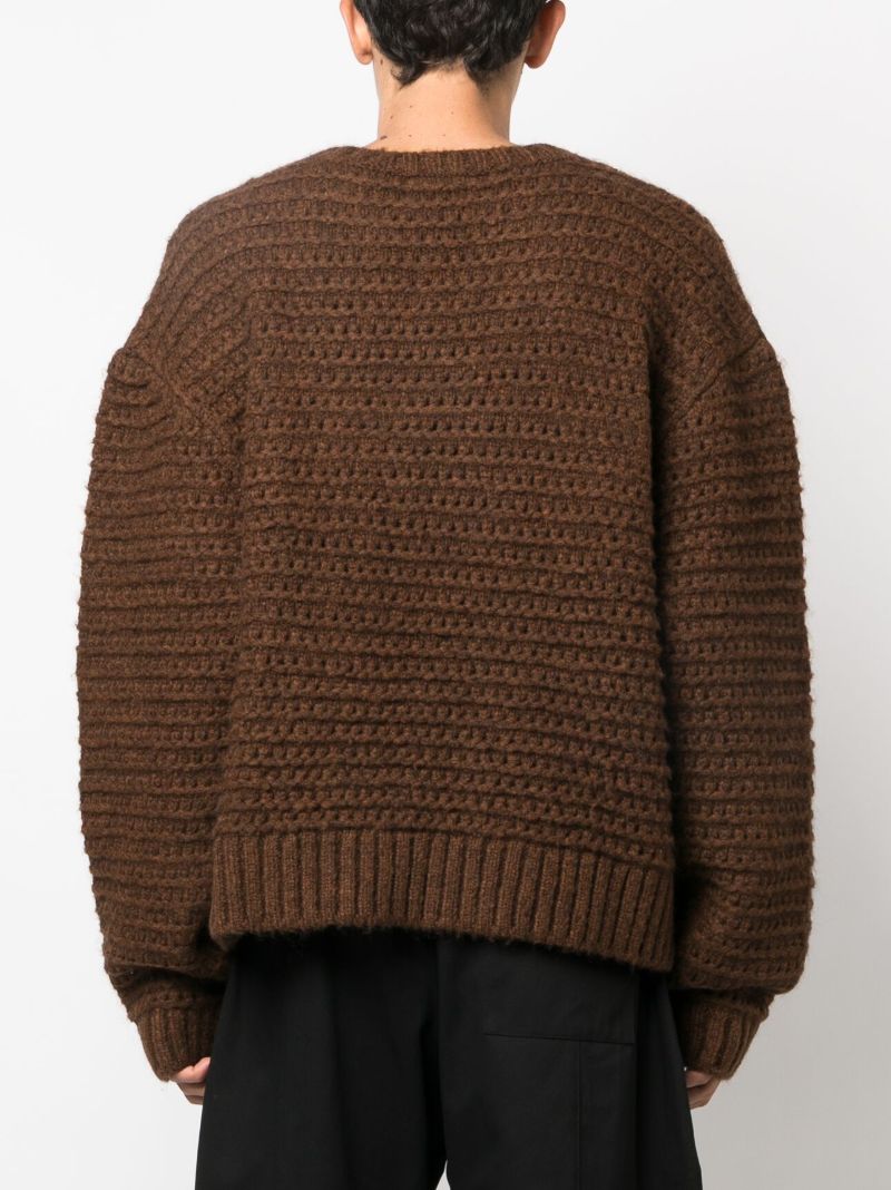 Brown Hatchi Wool-blend Sweater