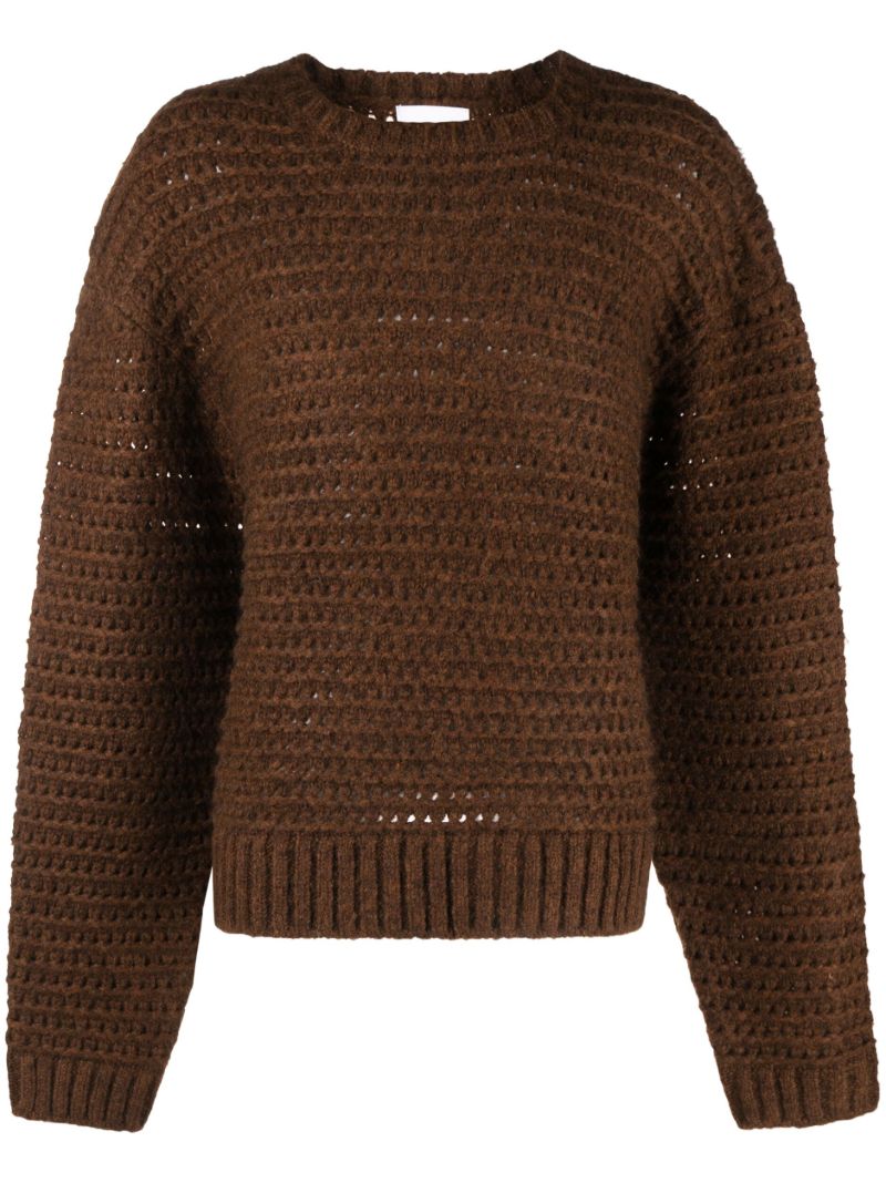 Brown Hatchi Wool-blend Sweater