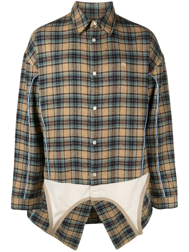 Brown Charlotte Layered Check Shirt