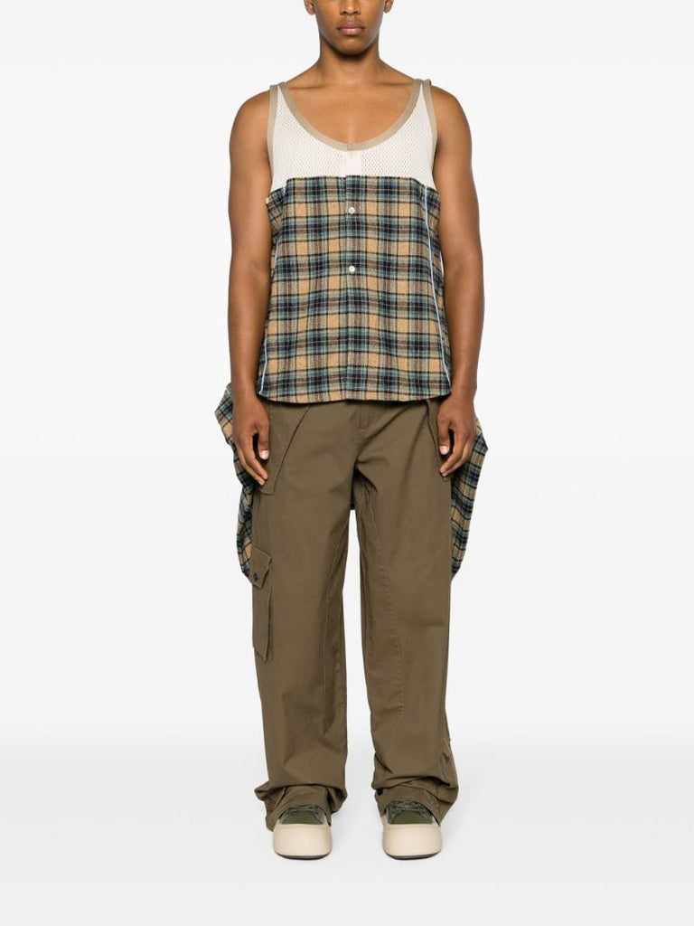 Brown Charlotte Layered Check Shirt