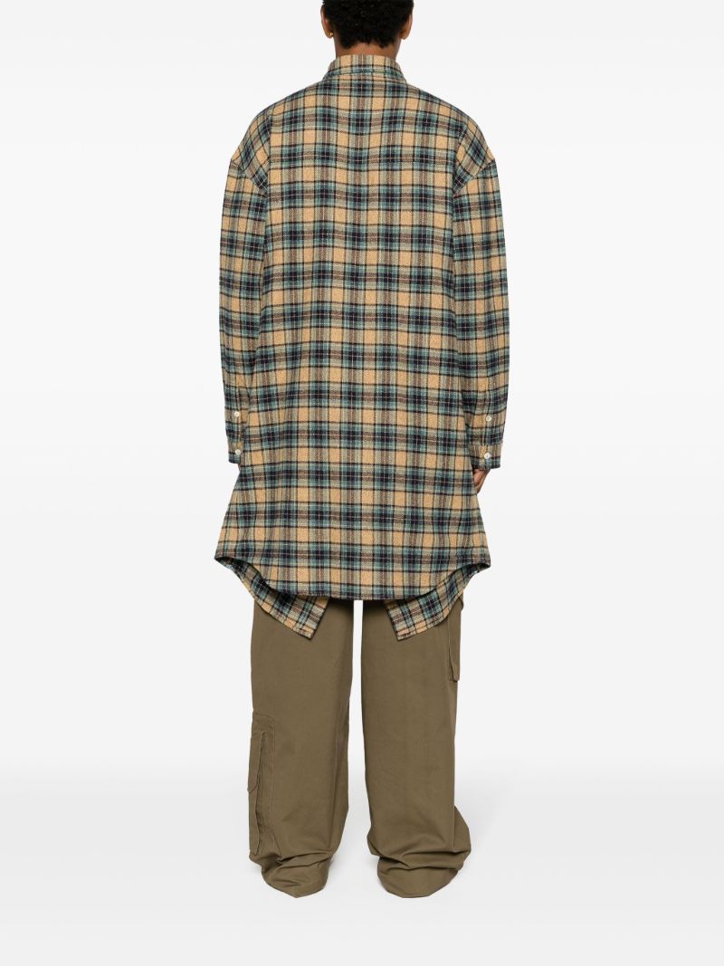Brown Charlotte Layered Check Shirt