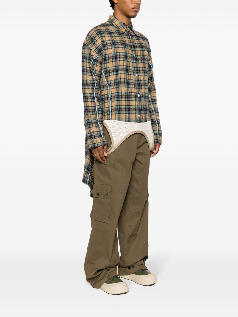 Brown Charlotte Layered Check Shirt