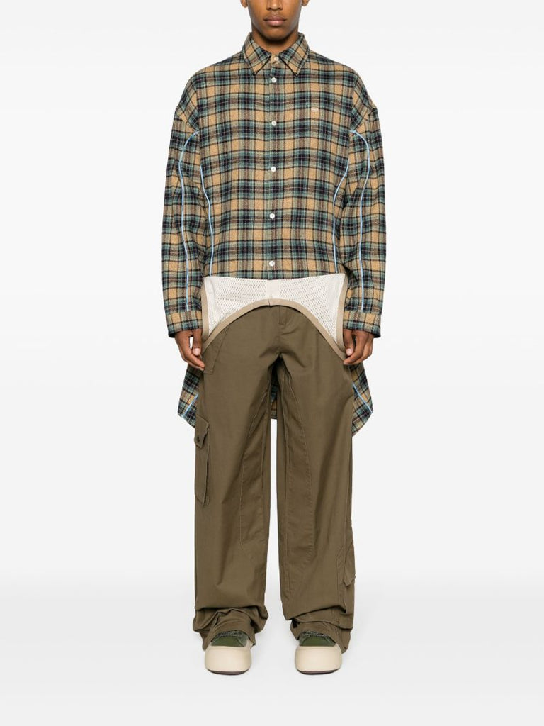 Brown Charlotte Layered Check Shirt