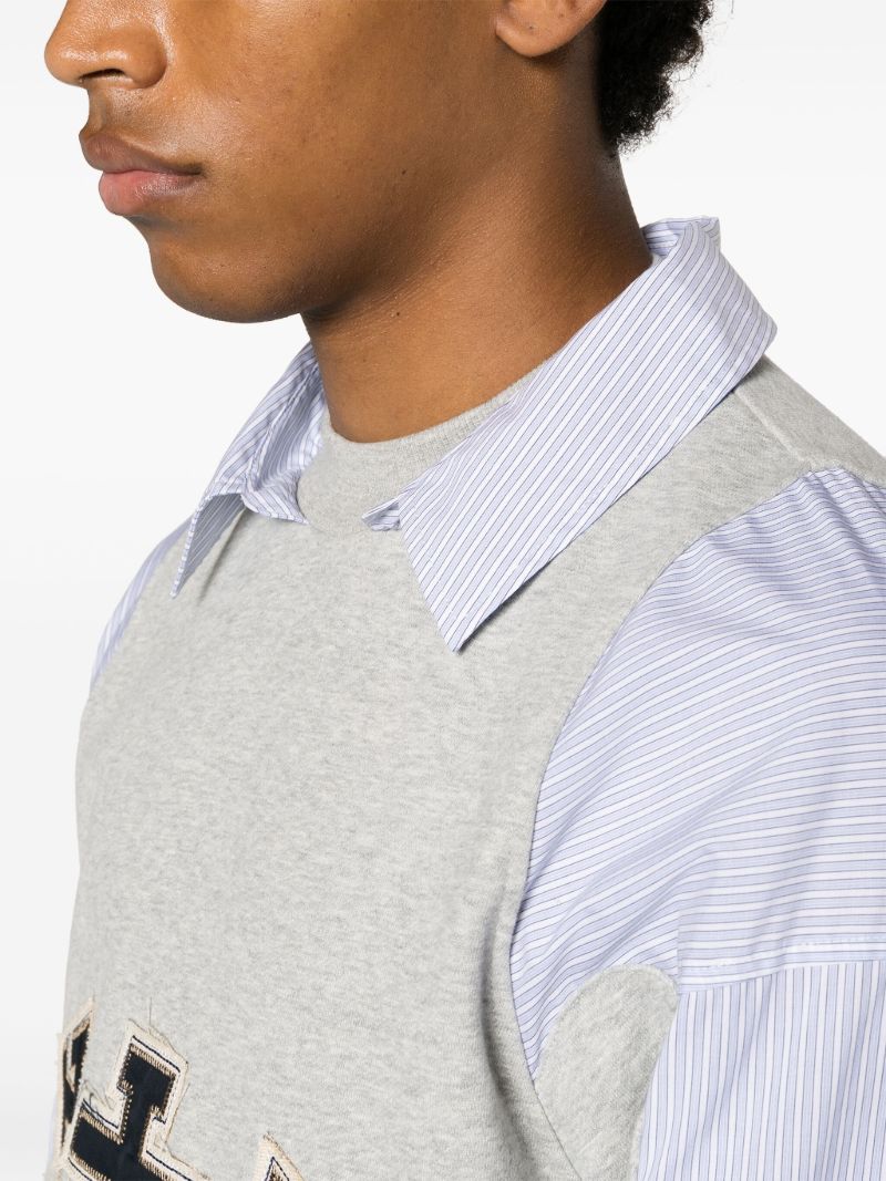 Grey Angeles Layered Sweatshirt