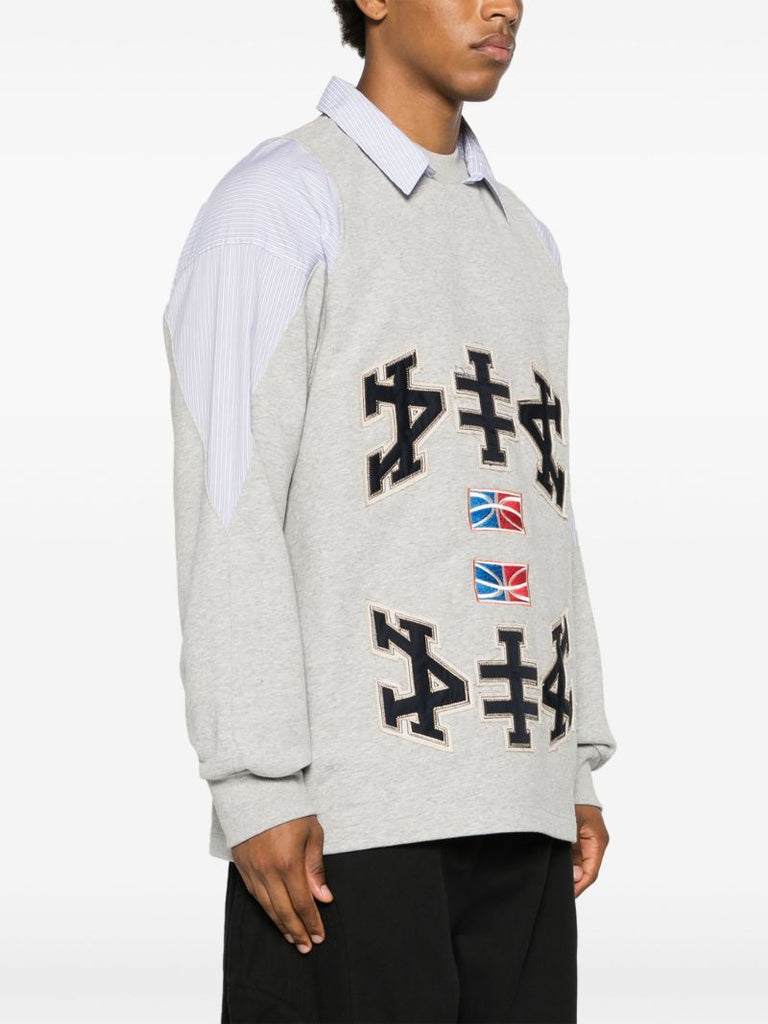 Grey Angeles Layered Sweatshirt