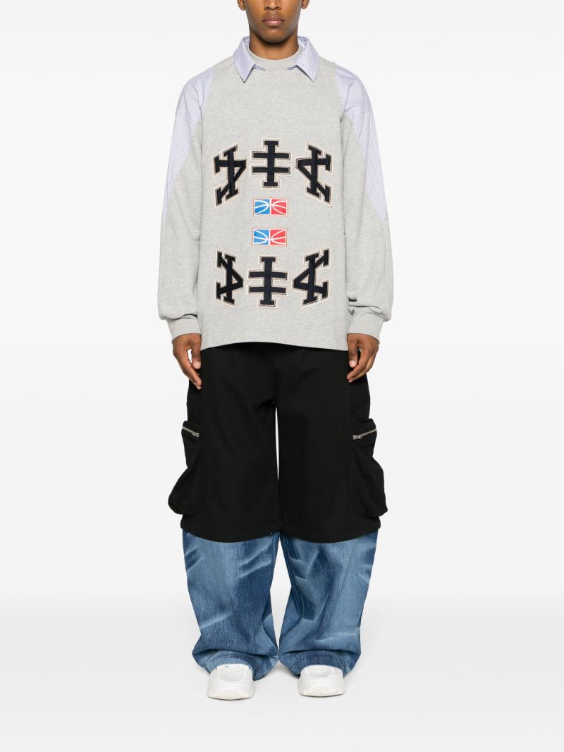 Grey Angeles Layered Sweatshirt