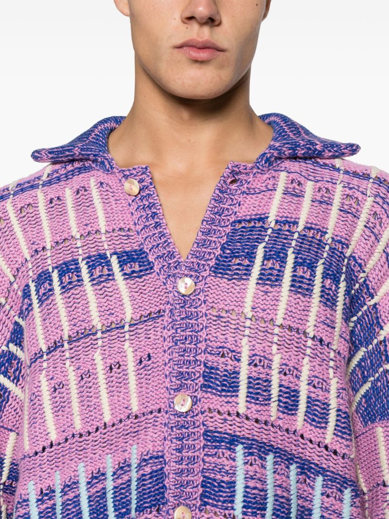 Pink Stripe Knit Shirt