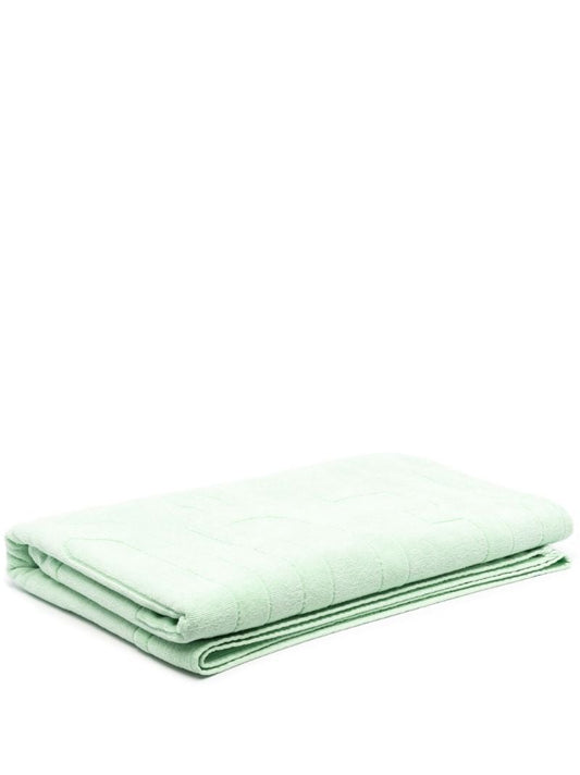 Green Logo Jacquard Organic Cotton Towel