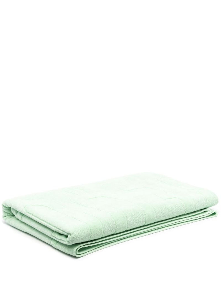 Green Logo Jacquard Organic Cotton Towel