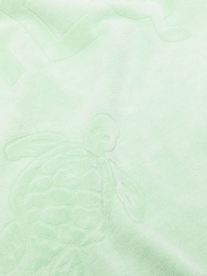 Green Logo Jacquard Organic Cotton Towel