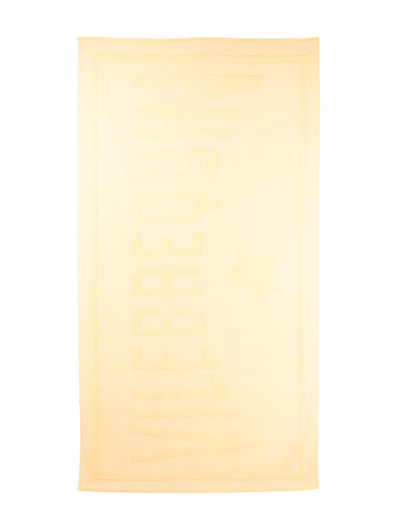 Yellow Logo-jacquard Organic Cotton Towel