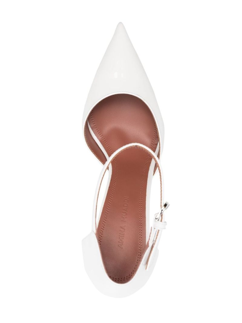White Angelica 150 Platform Pumps