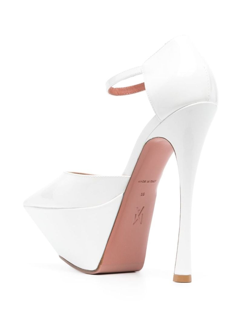 White Angelica 150 Platform Pumps