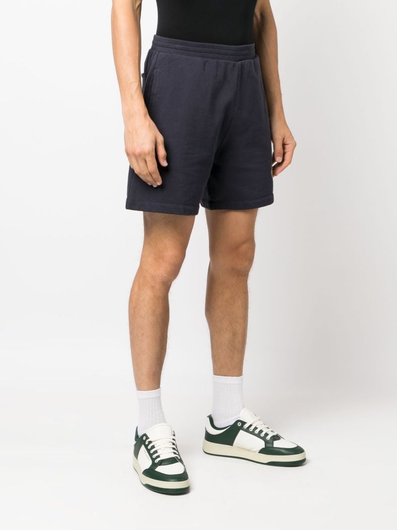 Blue Logo Print Track Shorts