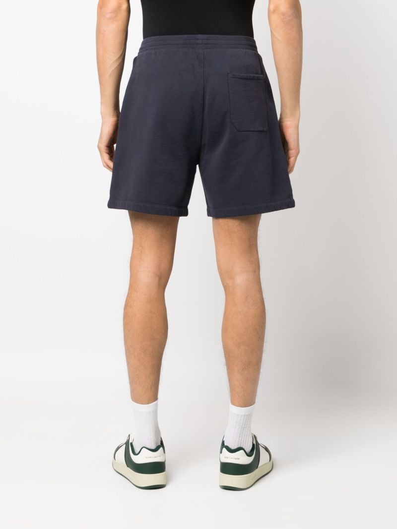 Blue Logo Print Track Shorts