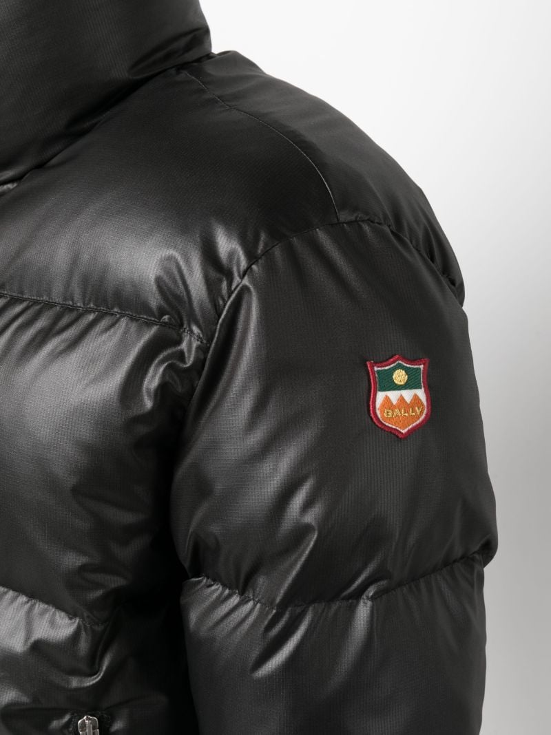 Black Quilted High Neck Puffer Jacket