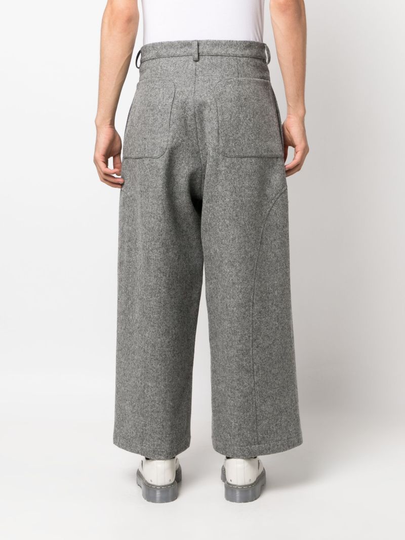 Grey Carpenter Wool Wide-leg Trousers